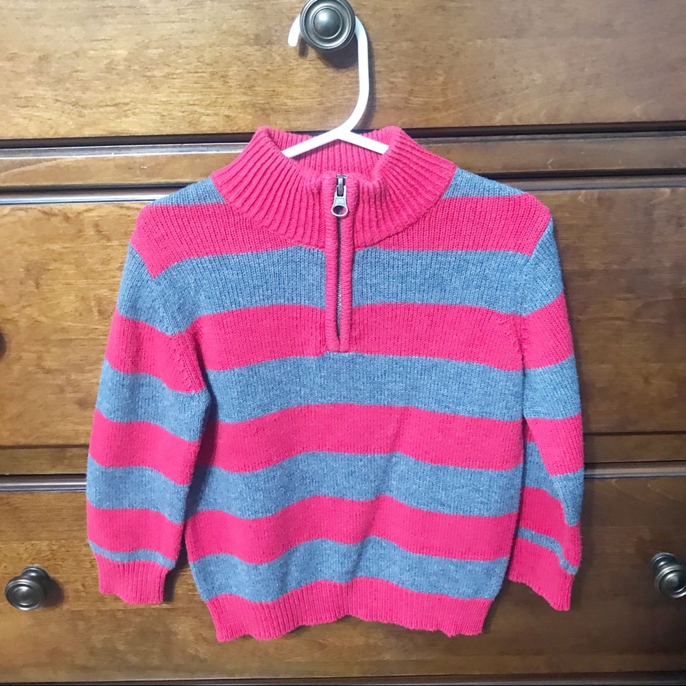 Children’s Place ⚜️ Red & Grey Striped Sweater